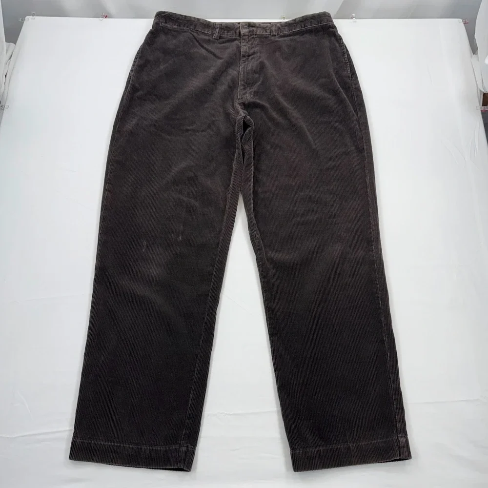 Vintage Polo Ralph Lauren Corduroy Pants 38x31 Wide Wale Cords Cotton Trousers